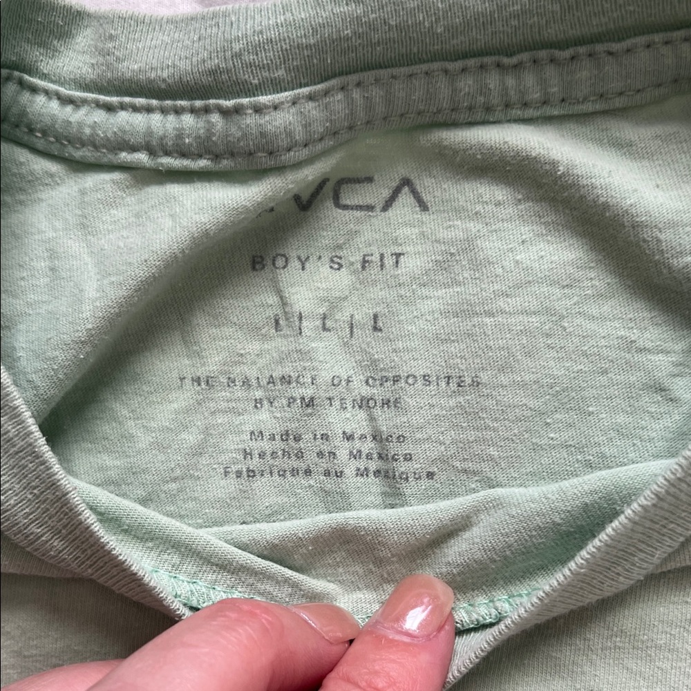 RVCA boys Short Sleeve T-Shirt - Mint Green - Picture 2 of 12